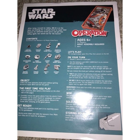 Star Wars Operation BB-8 Game - Tested & Works - Disney Hasbro Gaming - Picture 3 of 11